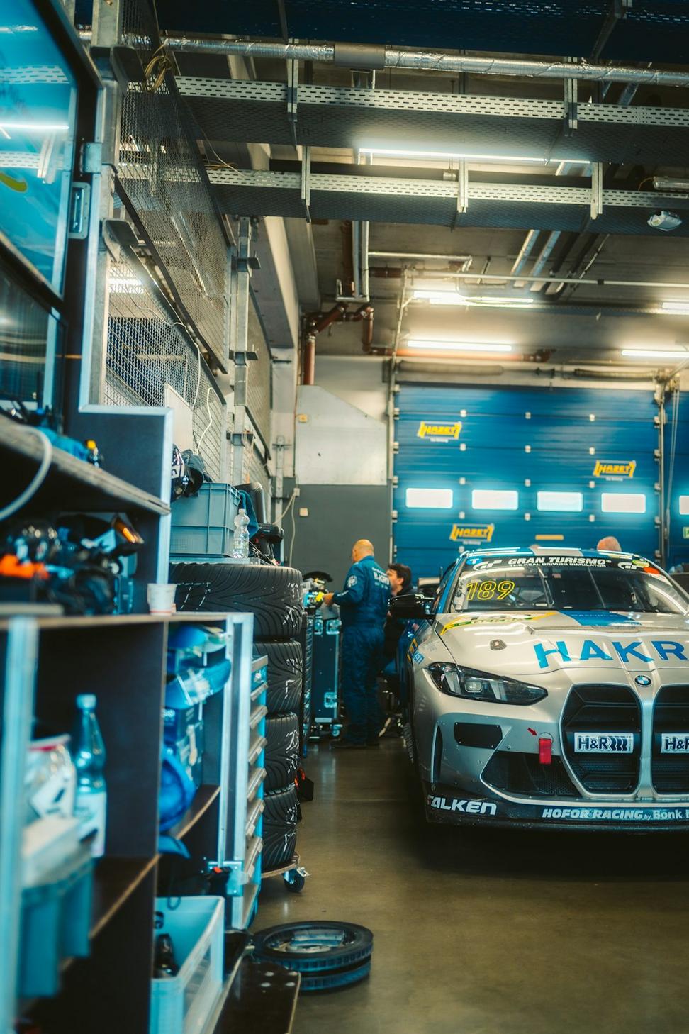 Technician working on European car